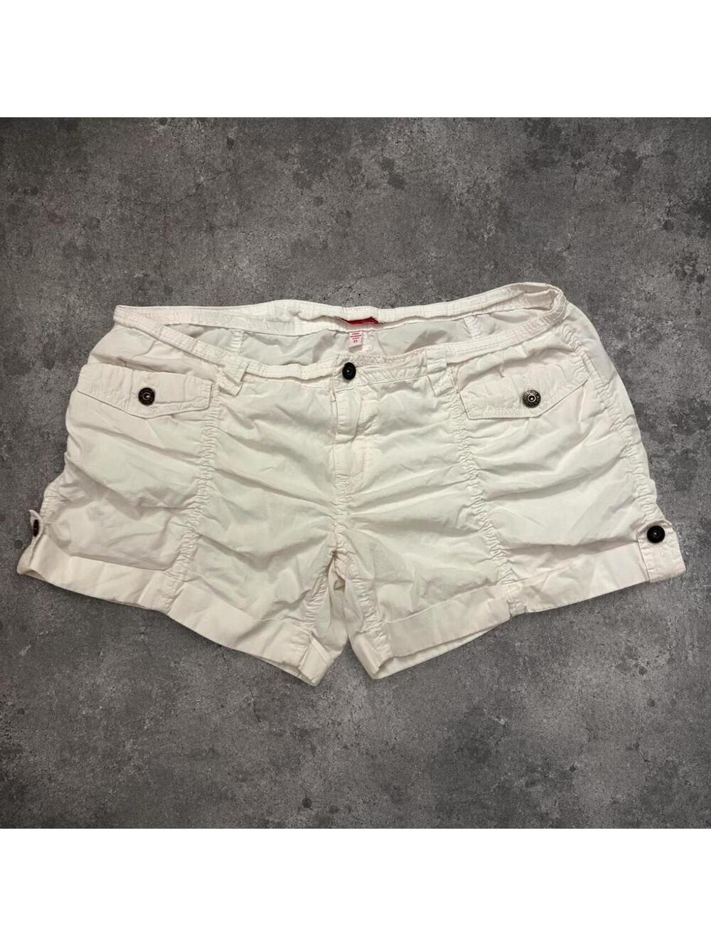 BONGO Women's White and Cream Shorts